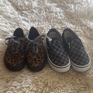 Vans Kids in Leopard and Black checkered